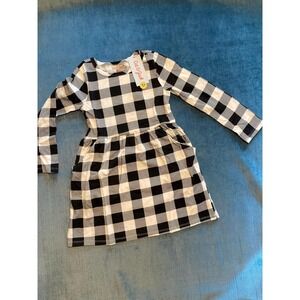Plaid Black And White Dress Pockets Size 5